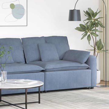 vidaXL Modulaire bank Armleuning eindmodule met kussens 100, Verzenden, Nieuw