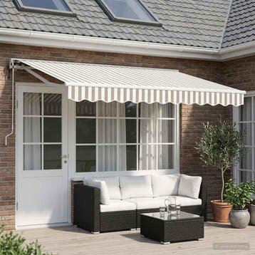 vidaXL Elektrisch Uitschuifbare Zonneluifel Lichtgrijs en, Tuin en Terras, Zonneschermen, Verzenden, Nieuw