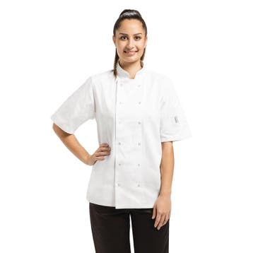 Whites Vegas koksbuis korte mouw wit | Polyester/katoen, Verzenden