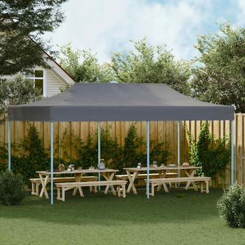 vidaXL Partytent pop-up inklapbaar 3x6 m antraciet, Verzenden, Nieuw