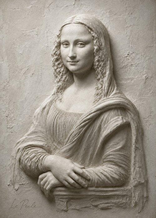Le Perle - [XL] La Gioconda Eterna – Sculpted Renaissance, Antiek en Kunst, Kunst | Designobjecten