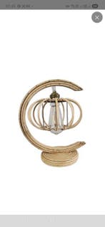 Lampe - Rotin, Bois - Style Louis Sognot