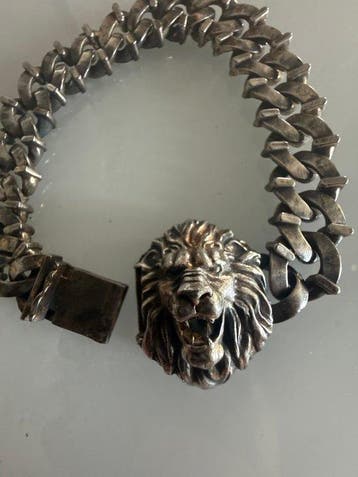 Sans prix de réserve - Bracelet Argent - Lion Silver