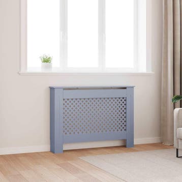 vidaXL Radiatorombouw 112x19x81,5 cm MDF antraciet, Doe-het-zelf en Bouw, Verzenden, Nieuw