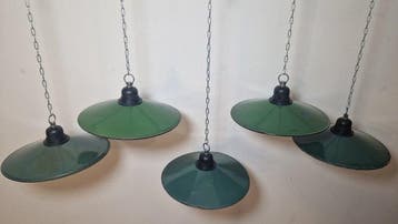 Plafondlamp (5) - Emaille, Staal - Geëmailleerde lampen 5