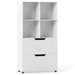 2dekans | Coast Boekenkast Wit – 70 x 33,5 x 130 cm – 4 Open, Ophalen of Verzenden, Nieuw