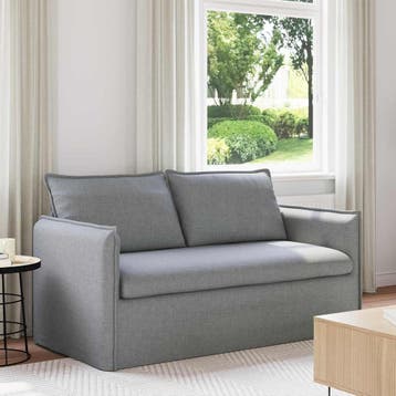 vidaXL bank / zetel Lichtgrijs 156 x 82 x 85 cm Stof, Verzenden