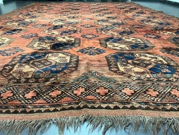 Antieke Afghaanse Art Deco - Vloerkleed - 390 cm - 270 cm