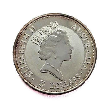 Australië. 5 Dollars 1991 - Kookaburra