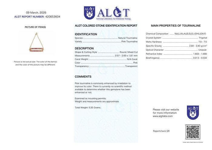 Zonder minimumprijs - Armband Zilver - Toermalijn -, Handtassen en Accessoires, Armbanden