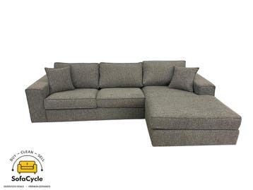 Hoekzetel grijs in stof, hoek R – overstock, Verzenden, Nieuw