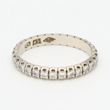 Ring - 18 karaat Witgoud Diamant (Natuurlijk), Bijoux, Sacs & Beauté, Bagues