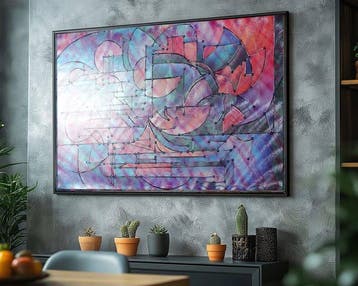 Ksavera - Pearlescent A1457 - abstract painting on XXL, Antiek en Kunst