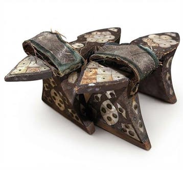 Ladekast (2) - Hout, Leder, Traditionele schoenen,