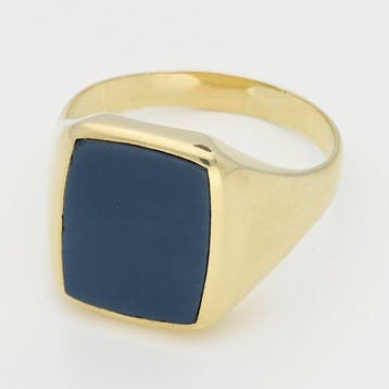Ring - 14 karaat Geel goud - Lagensteen