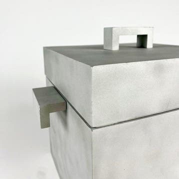 Alessi - Aldo Rossi - Pot - La Cubica - couleur aluminium
