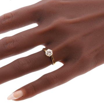 Ring - 18 karaat Geel goud - 0.95ct. tw. Diamant