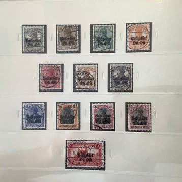 Empire allemand - Occupation de la Pologne (1914-1918), Gestempeld
