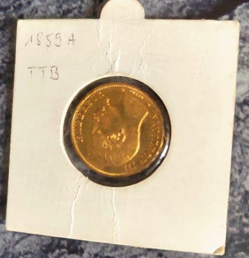 France. Napoléon III. 20 Francs 1859-A, Paris