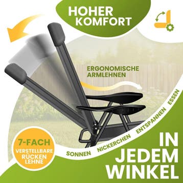 2x tuinstoel - weerbestendig - stabiel en verstelbaar -, Verzenden