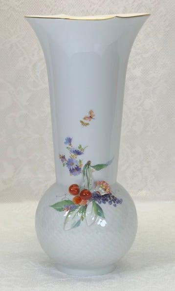 Meissen - Vase - porcelaine dure - Vase Cerises Appliquées