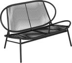 Tuinbank - 2-zits balkonbank - PE-rotan tuinbank met, Tuin en Terras, Verzenden, Nieuw