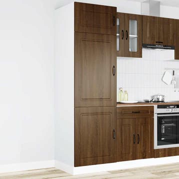 vidaXL Keukenkast Kalmar bewerkt hout bruin eikenkleur, Verzenden