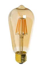 LED Filament - Dimbaar - E27 - ST64 | Amber(goud) Licht 220, Ophalen of Verzenden, Nieuw