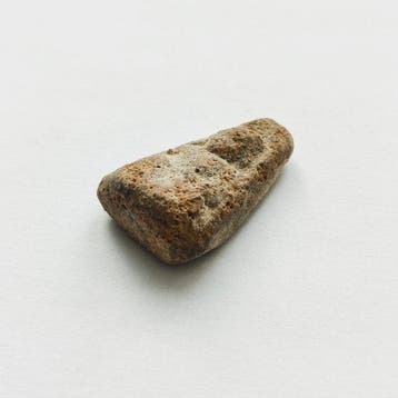 Oud-Indochinese Clay XS Zittende Boeddha Geluksboon Kraal