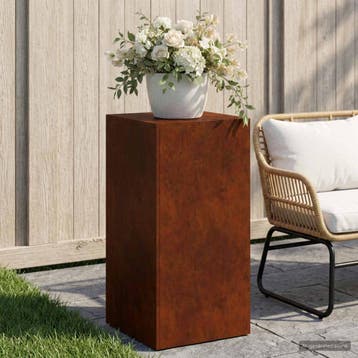 vidaXL Plantenstand Roestkleurig 40 x 40 x 80 cm weervast, Verzenden, Nieuw