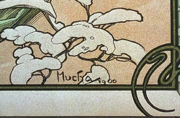 Alphonse Marie Mucha - “Spring II, 1900”. Gesigneerd en