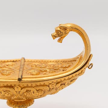 Bateau dencens en bronze doré au feu - Bronze - 1850-1900