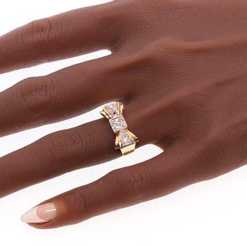 Ring - 18 karaat Geel goud - Diamant - Vintage uit de jaren, Nieuw