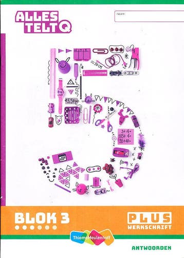 Alles Telt Q Antwoorden Werkschrift Plus blok 3 groep 5, Verzenden