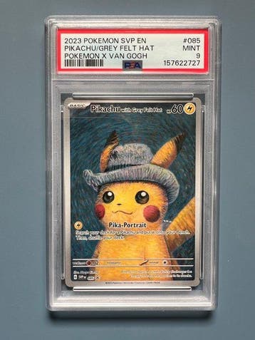 Pokémon - 1 Graded card - Pikachu 085 Full art, Foil - PSA 9, Nieuw