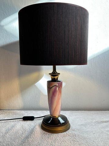Claypor - Lampe - Céramique, Laiton, Bois, Textile, Antiquités & Art