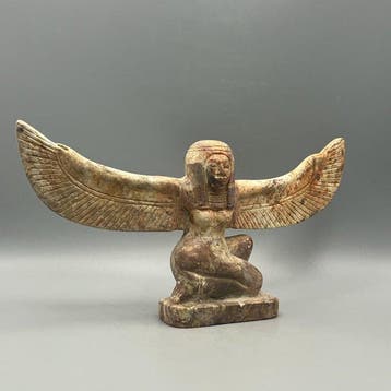 Réplique de lÉgypte ancienne Statue dIsis, déesse ailée, Antiquités & Art