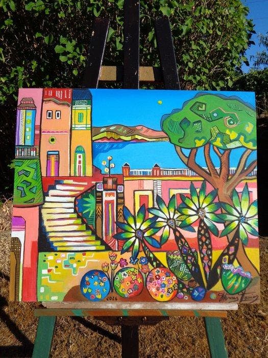 Thomas TEXIER -  Bord de mer en Sicile, Antiek en Kunst, Kunst | Schilderijen | Modern