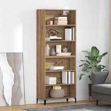 vidaXL Highboard Artisan Eiken 69,5 x 34 x 180 cm Bewerkt, Verzenden