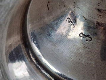 Vase (2) - Deux vases en argent antiques pour orchidées,