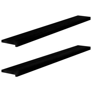 vidaXL Vensterbanken 2 st 160x20x2 cm massief eikenhout, Verzenden