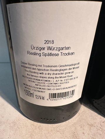 2018 Weinhaus Dusemund Urziger Wurzgarten - Moezel Spätlese, Nieuw