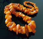 Ambre Collier — Ancien/Vintage massif en ambre véritable —