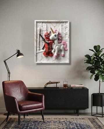 Makayhos - [Canvas] Deadpool & Unicorn – Sweet Chaos, Nieuw