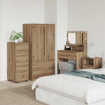vidaXL Opbergkast 40 x 48 x 105 cm Bewerkt hout Artisan, Huis en Inrichting, Verzenden, Nieuw