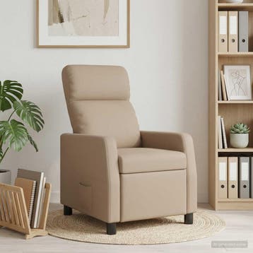 vidaXL Recliner Cappuccino Kunstleer, Verzenden, Nieuw
