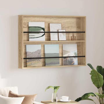 vidaXL Tijdschriftenrek Sonoma Eik 100 x 12 x 70 cm Bewerkt, Verzenden