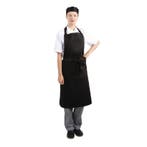 Whites halterschort zwart | Polyester/Katoen |, Verzenden, Nieuw in verpakking