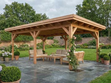 Veiling - Douglas overkapping 400x800x253cm
