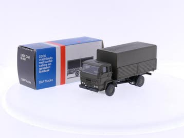 Schaal 1:50 Lion Car Nr.68 Daf 2300 Vrachtauto met kantel..., Ophalen of Verzenden, Zo goed als nieuw